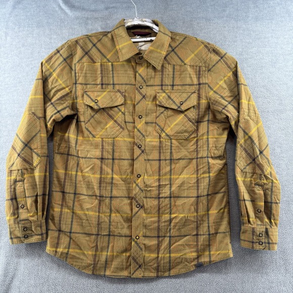 L.L. Bean Other - LL BEAN Snap Front Wool Blend Plaid Flannel Shirt Size Medium Hiking Outdoors